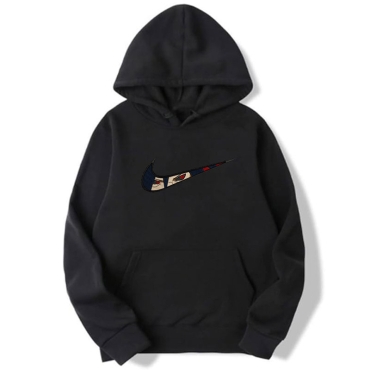 Naruto Shippuden Еmbroidery Thick Black Hoodie - Uchiha Madara