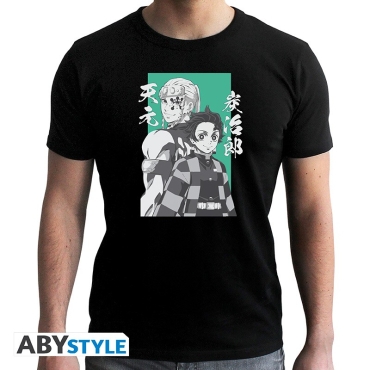 Demon Slayer: Kimetsu No Yaiba Аниме Тениска - Tengen Uzui and Kamado Tanjiro