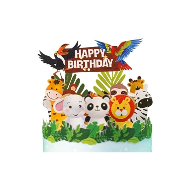 Kiriori POP 3D Greeting Card - Birthday Cake with animals