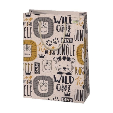 Ecological Grass Gift Bag - Lion Cubs 24 x 35 L