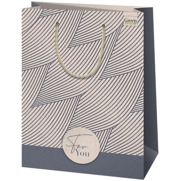 Ecological Grass Gift Bag - For You Blue 32 x 44cm Jumbo