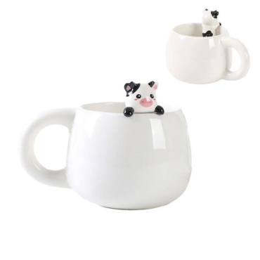 Themed Ceramic Mug Charm - Cow