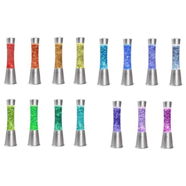 iTotal Лава Лампа с брукат - RGB със Сребриста Основа