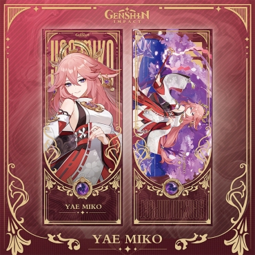 Genshin Impact Двустранен Книгоразделител - Yae Miko