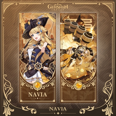 Genshin Impact Двустранен Книгоразделител - Navia
