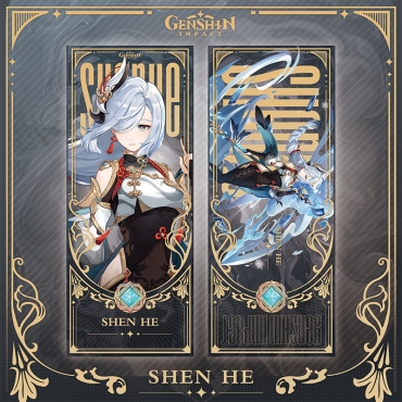 Genshin Impact Двустранен Книгоразделител - Shenhe