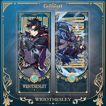 Genshin Impact Lazer Glitter Two-Sided Book Divider - Wriothesley