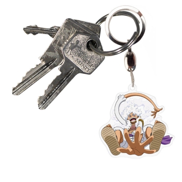 Acryl keychain of Luffy in Gear form on keys
