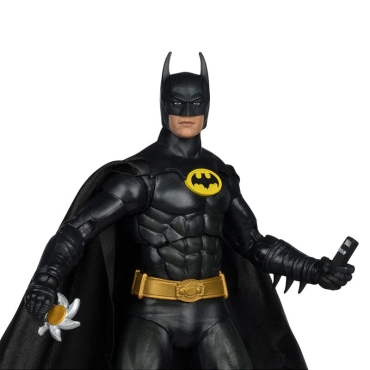 Close-up of Batman suit sculpt and texture details