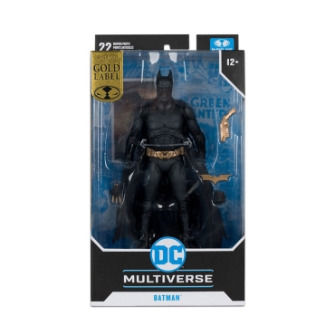 Batman figure next to Gold Label box
