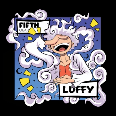 Front view of Luffy Gear 5 T-shirt