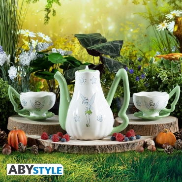 Disney Teapot and Tinkerbell Cups Set.