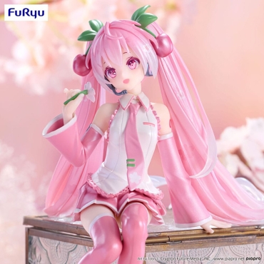 Hatsune Miku Noodle Stopper PVC Statue - Sakura Miku 2024 Pearl Color Ver. 15 cm