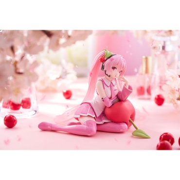 Hatsune Miku PVC Statue Desktop Cute Figure Sakura Miku Cherry Cushion Ver. 13 cm