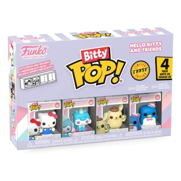 Hello Kitty and Friends Bitty POP! Комплект Мини Фигурки + Chase - Hello Kitty (Classic), Cinnamoroll, Pompompurin