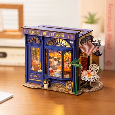Robotime DIY Модел за Сглобяване - Leisure Time Tea Room