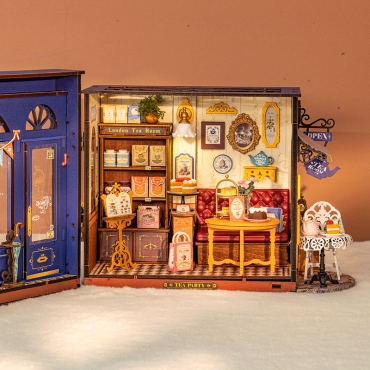 Robotime DIY Модел за Сглобяване - Leisure Time Tea Room