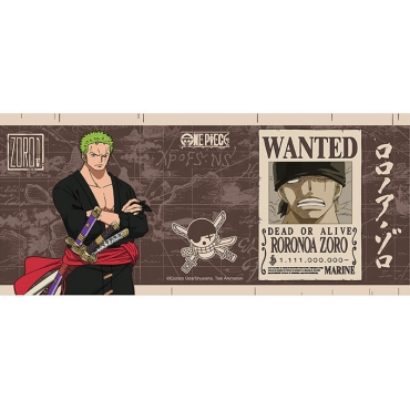 ONE PIECE - Mug - 460 ml - "Zoro Wanted"