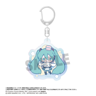 Hatsune Miku x Cinnamoroll Aurora Акрилен Ключодържател - Ver. D