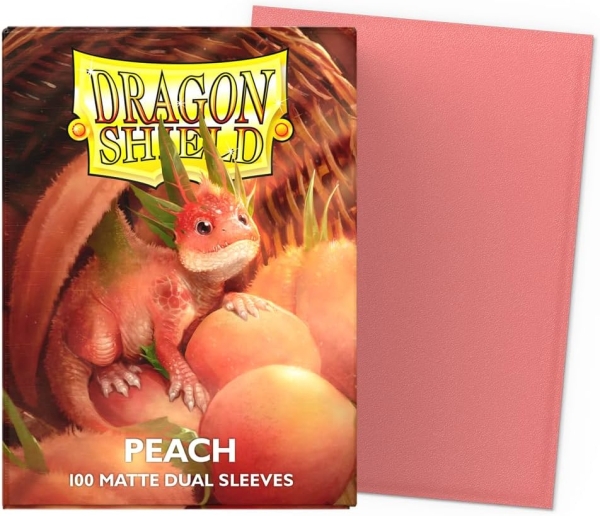 Dragon Shield Големи Протектори за карти 100 броя Dual матирани - Peach