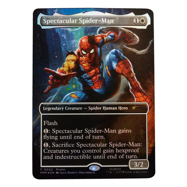 Marvel Spider-Man Magic The Gathering Екшън Фигурка - Battle-Damaged Spider-Man + Промо Карта