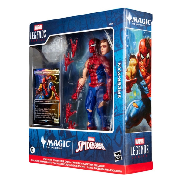 Marvel Spider-Man Magic The Gathering Екшън Фигурка - Battle-Damaged Spider-Man + Промо Карта