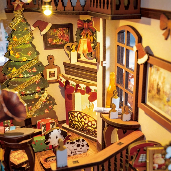 Robotime DIY Модел за Сглобяване - Christmas Indoor Scene