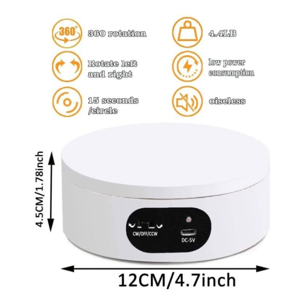 Evoretro Въртяща се поставка - Бяла