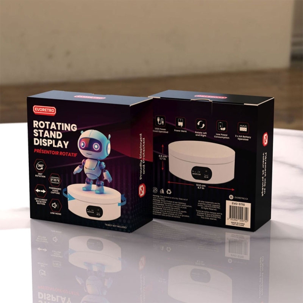 Evoretro Въртяща се поставка - Бяла