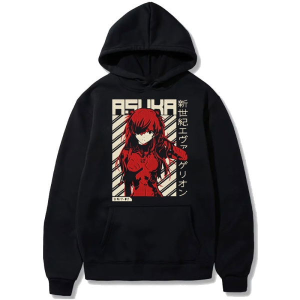 Evangelion Черен Суитчер с бродерия - Rei Ayanami