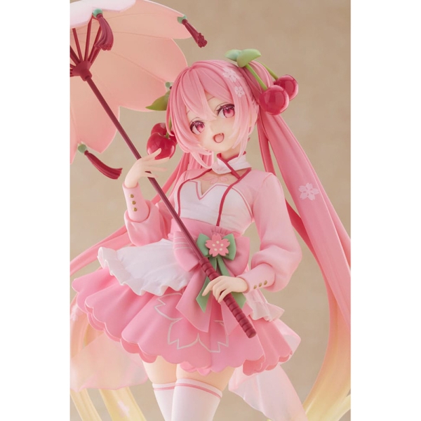 PRE-ORDER: Hatsune Miku AMP Колекционерска Фигурка - Newley Written Sakura Miku Sakura Dress Ver.