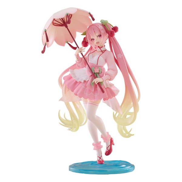 PRE-ORDER: Hatsune Miku AMP Колекционерска Фигурка - Newley Written Sakura Miku Sakura Dress Ver.
