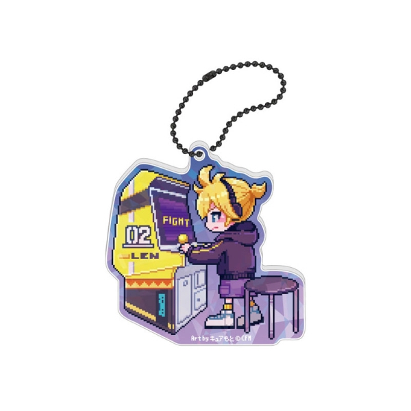 39Culture 2025 RETRO Hologram Акрилен Ключодържател - Kagamine Len