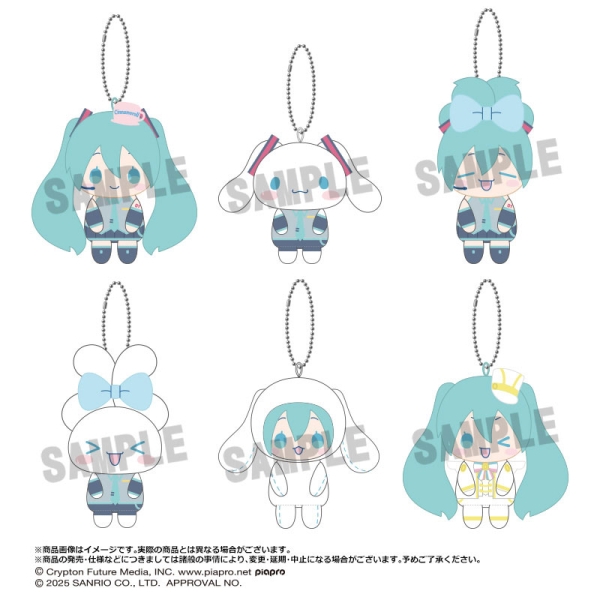 Hatsune Miku x Cinnamoroll Plush Mascot Key Chain - Osuwari Club