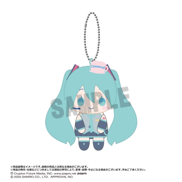 Hatsune Miku x Cinnamoroll Plush Mascot Key Chain - Osuwari Club
