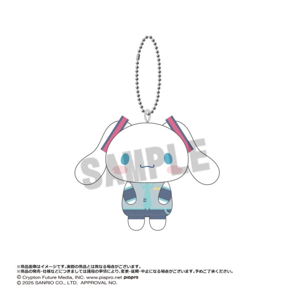 Hatsune Miku x Cinnamoroll Plush Mascot Key Chain - Osuwari Club