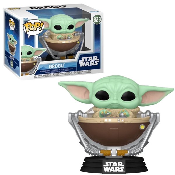 Star Wars: The Mandalorian and Grogu Funko Pop! Колекционерска Фигурка - Grogu in Pram Bobblehead #823