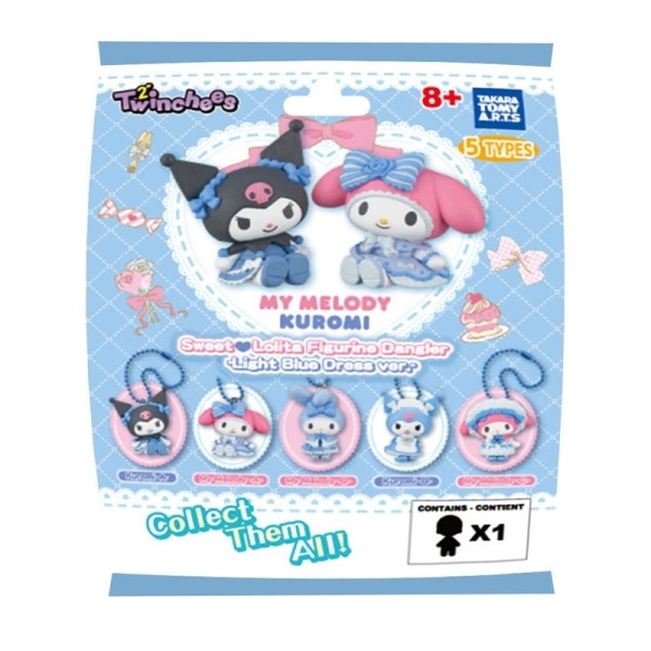 Sanrio Twinchees Mini Figures My Melody x Kuromi Sweet Lolita 5 cm Blind Pack 