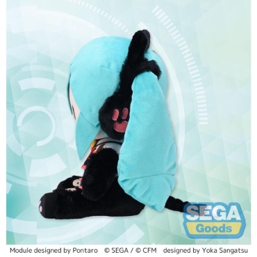 Hatsune Miku: Project DIVA Fuwa Petit Голяма Плюшена Играчка - Hatsune Miku Kitty Cat