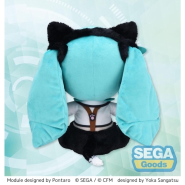 Hatsune Miku: Project DIVA Fuwa Petit Голяма Плюшена Играчка - Hatsune Miku Kitty Cat