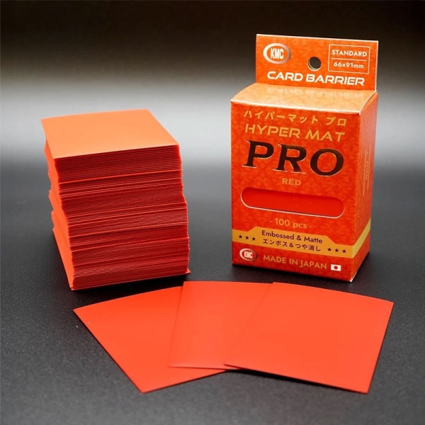 KMC Standard Sleeves - Hyper MAT PRO Red (100 Sleeves)
