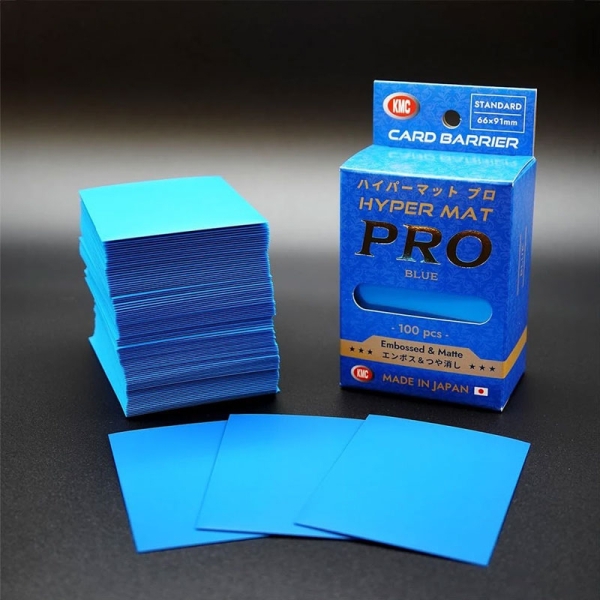 KMC Standard Sleeves - Hyper MAT PRO Blue (100 Sleeves)
