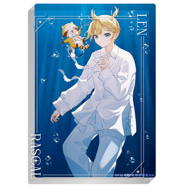 Hatsune Miku x "Rascal the Raccoon" 2025 Акрилна Блок Фигурка - Kagamine Len