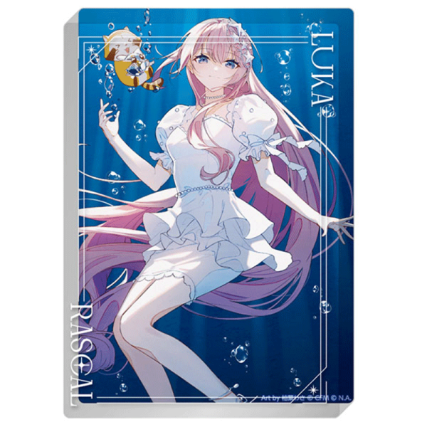 Hatsune Miku x "Rascal the Raccoon" 2025 Акрилна Блок Фигурка - Megurine Luka 