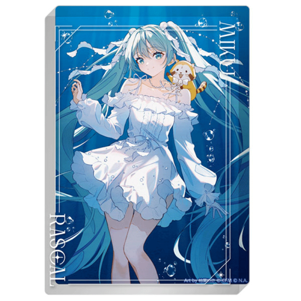 Hatsune Miku x "Rascal the Raccoon" 2025 Акрилна Блок Фигурка - Hatsune Miku