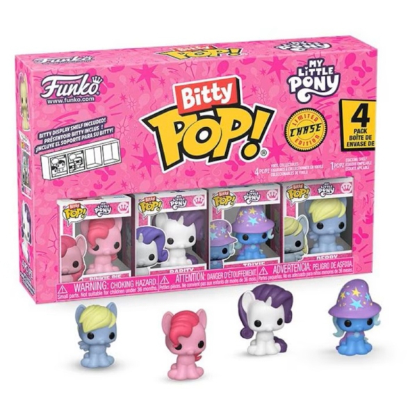 My Little Pony Bitty POP! Bitty Bot Cartoon Комплект Фигурки - Pinkie Pie, Rarity, Trixie, Derpy