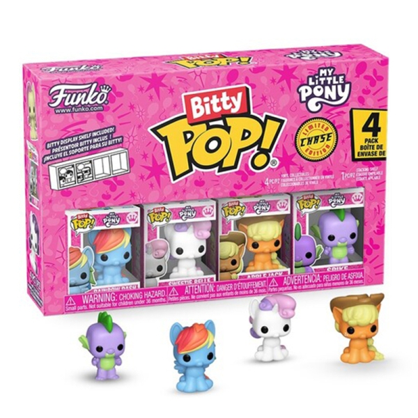 My Little Pony Bitty POP! Bitty Bot Cartoon Комплект Фигурки - Rainbow Dash, Sweetie Belle, Applejack, Spike