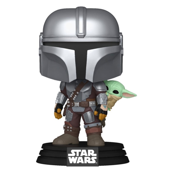 Star Wars Funko Pop! Колекционерска Фигурка - The Mandalorian with Grogu Bobblehead #836
