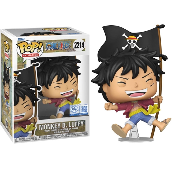 One Piece Funko Pop Колекционерска Фигурка - Monkey D. Luffy with Flag #2214