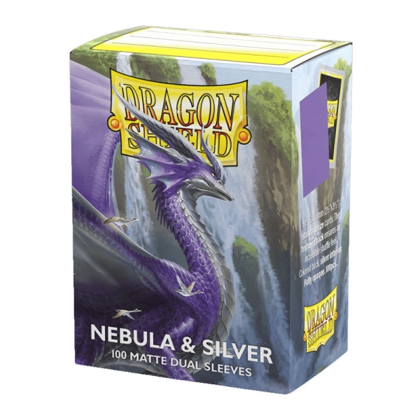 Dragon Shield Large Card Sleeves 100 pcs Dual Matte – Nebula & Silver